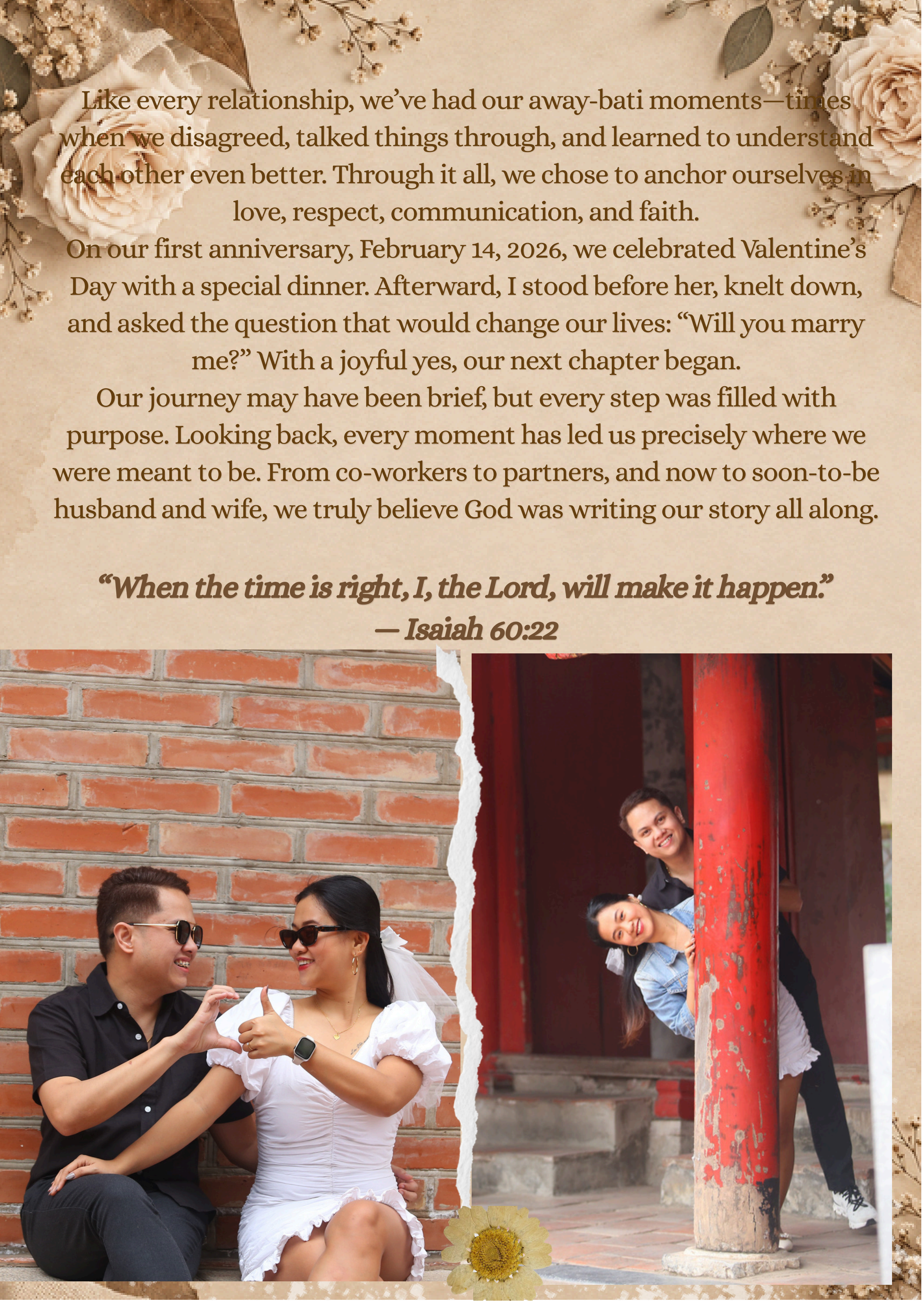 Wedding invitation page 3