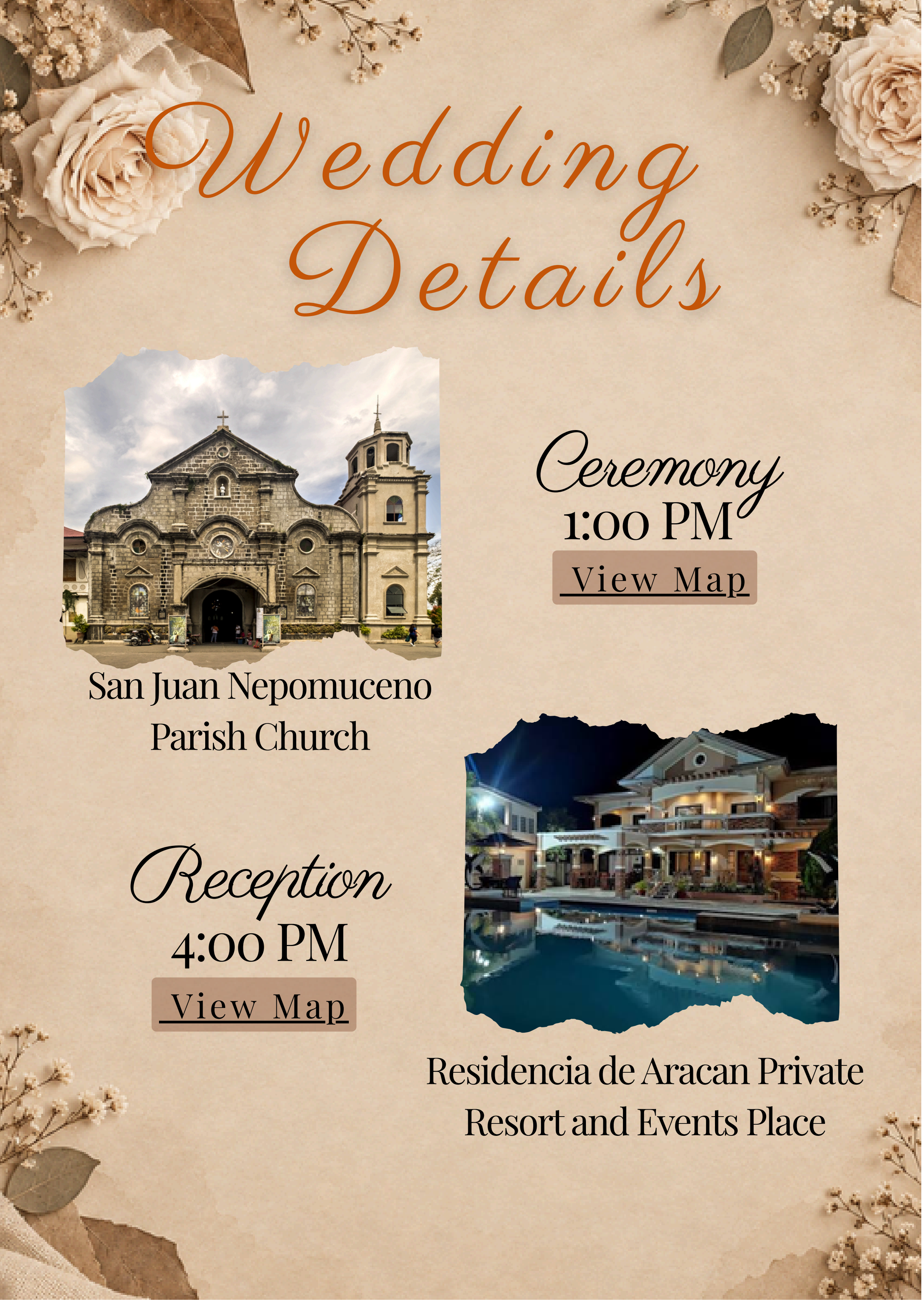 Wedding invitation page 4