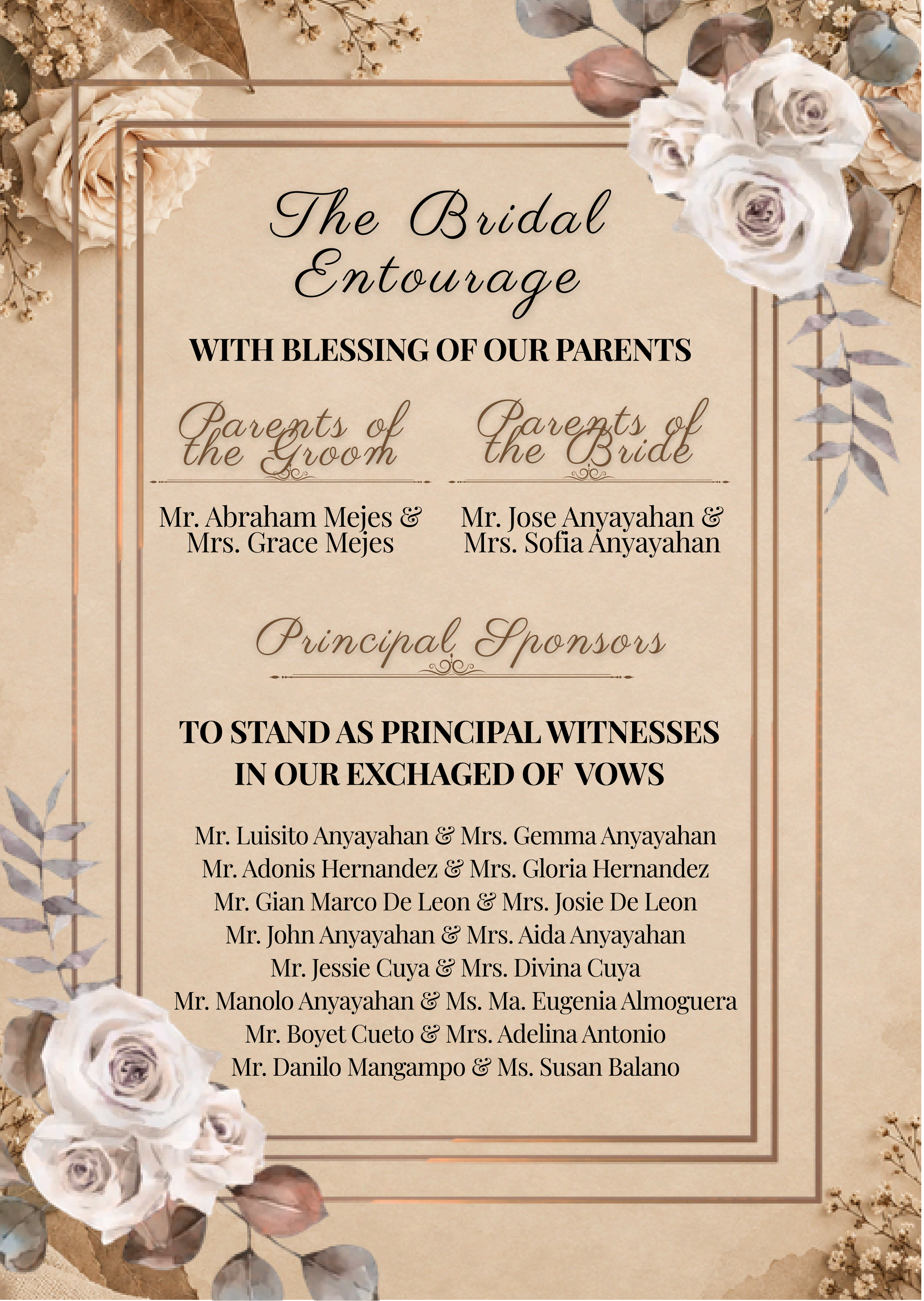 Wedding invitation page 5