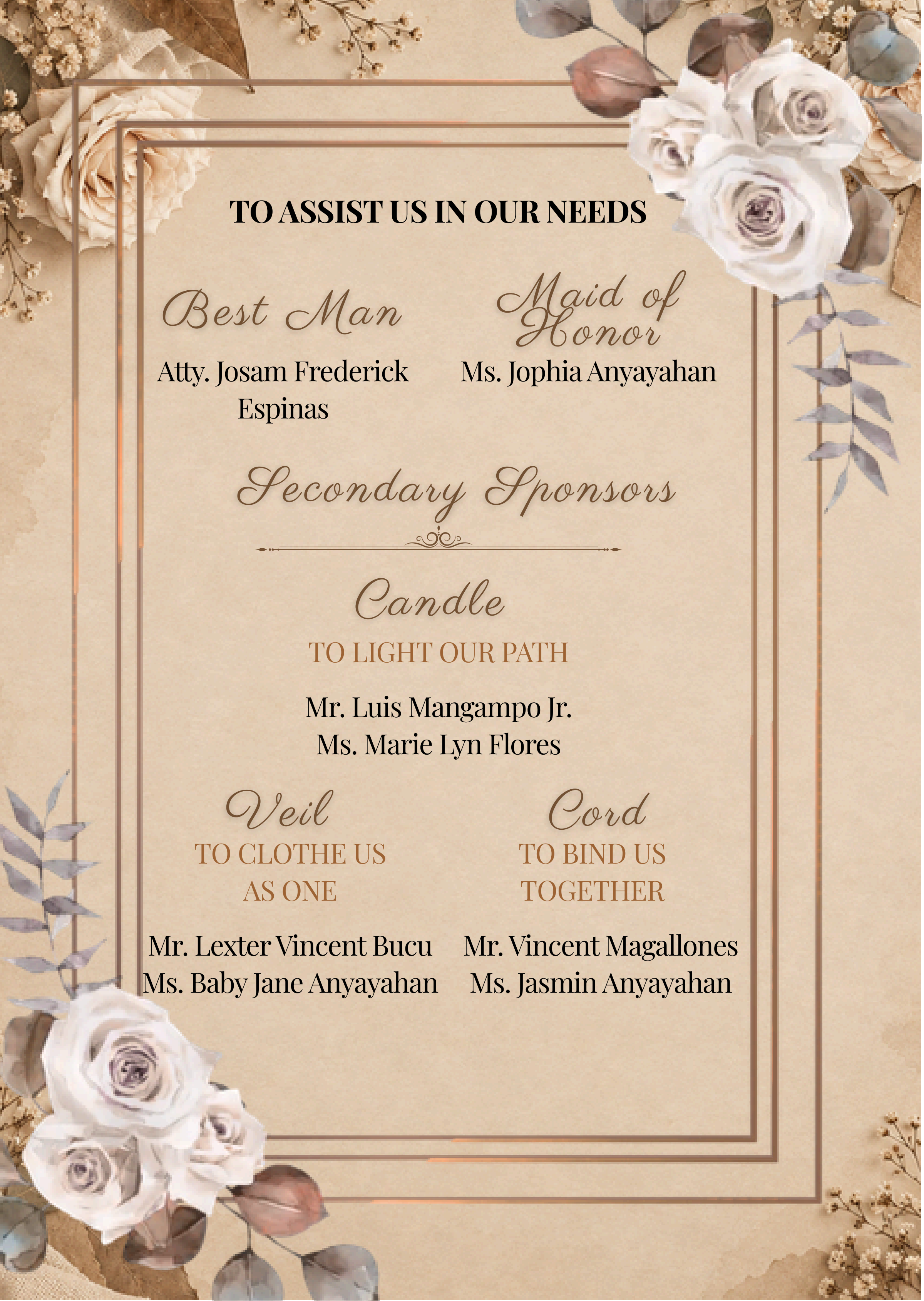 Wedding invitation page 6