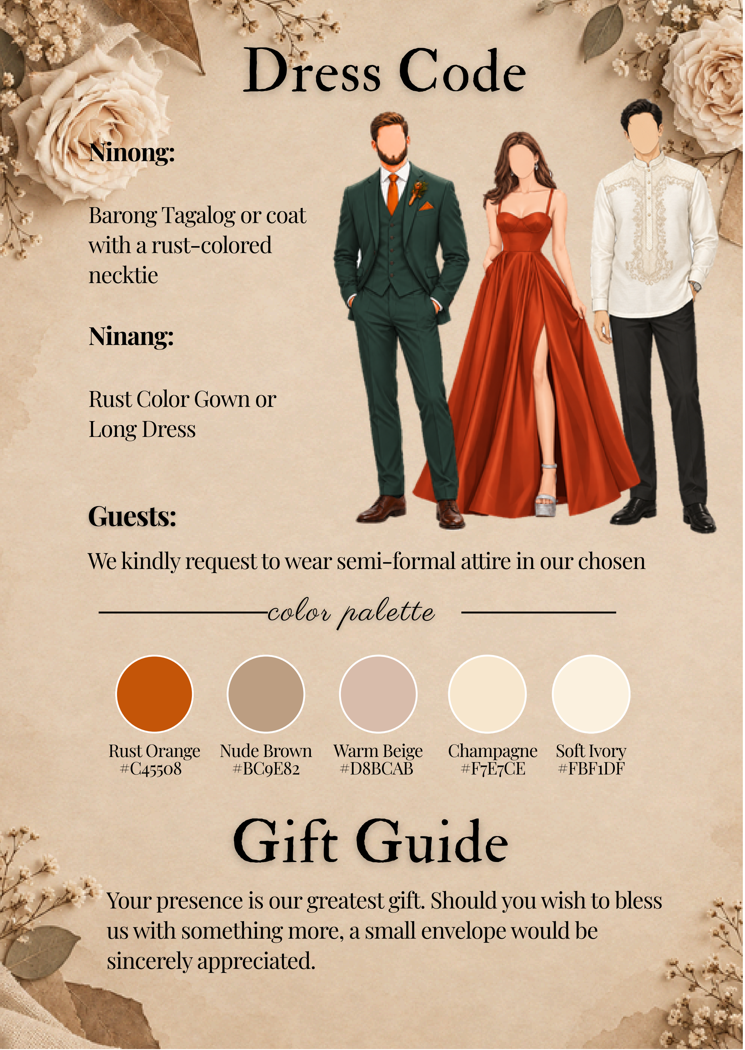Wedding invitation page 9