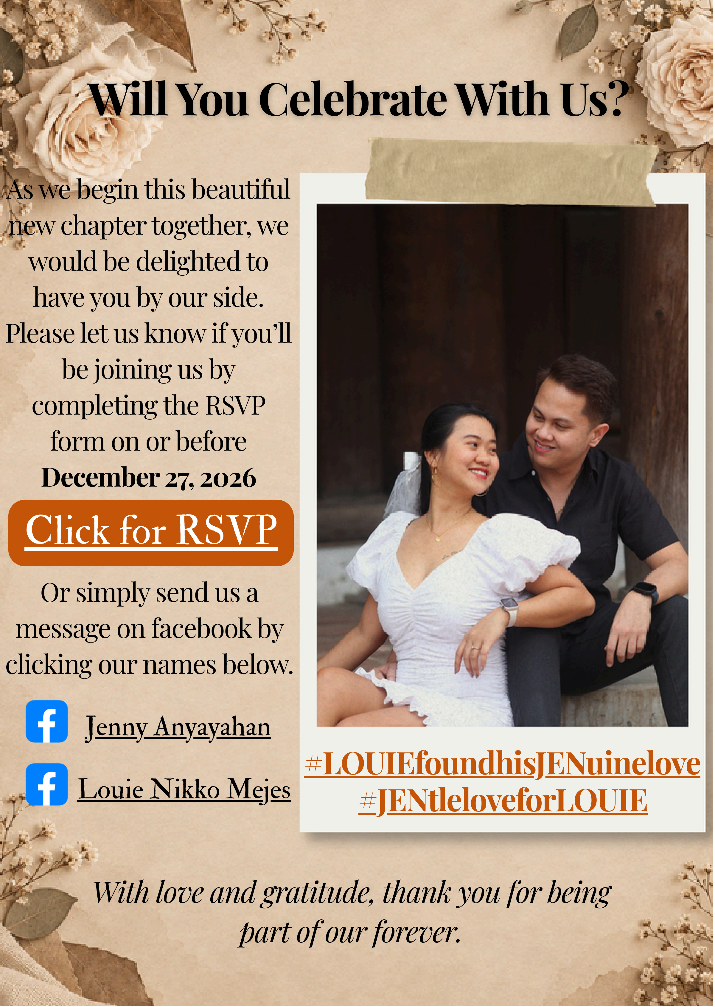 Wedding invitation page 10