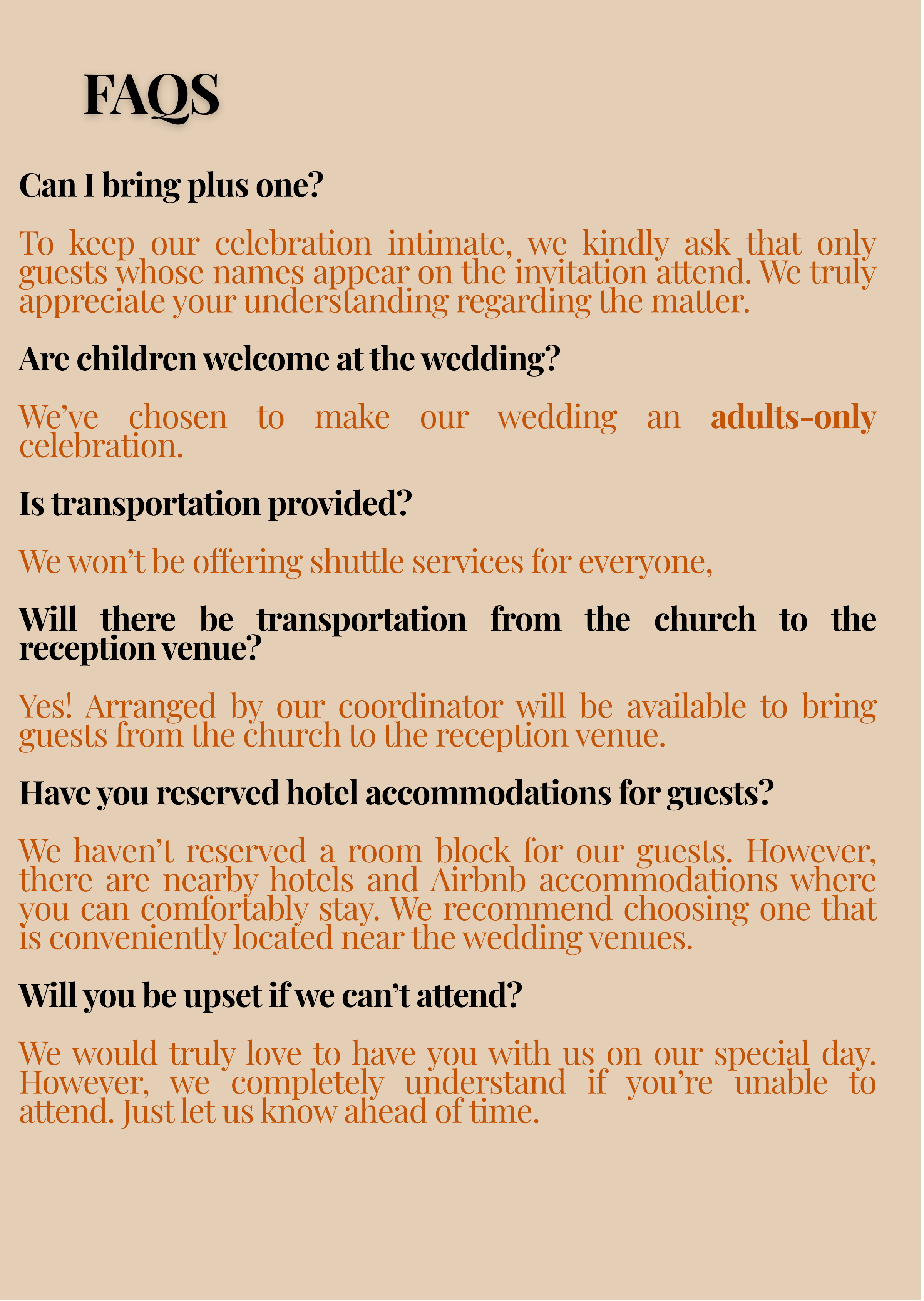 Wedding invitation page 11